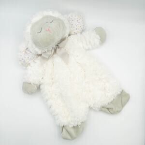 Baby GANZ Sleepy Sheep Flat-A-Pat Plush White Lamb Security Blanket Lovey 18"